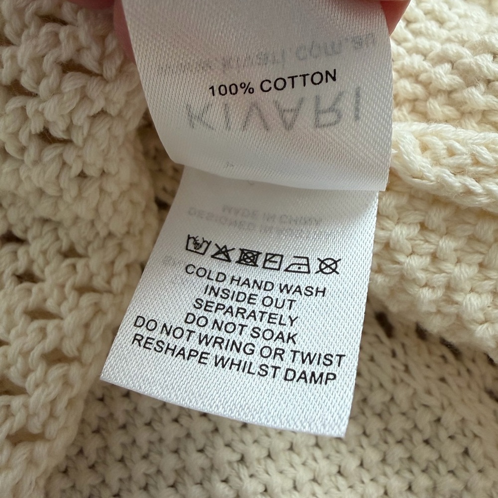 Kivari Samara Knit‎ Dress Cream Maxi Side Slits Women's Size 6 EUC - Picture 12 of 16